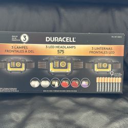 LED Headlamps 3 Pack Duracell 575 Lumens