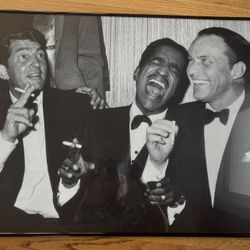 Framed Black-And-White Poster The Rat Pack