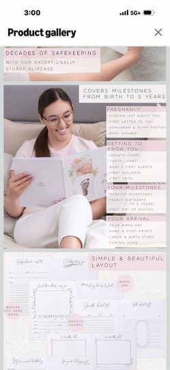 Baby memory book