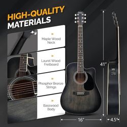 NEW - Full Size 6 Strings Acoustic Electric Guitar