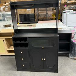 New in box Kitchen Pantry Storage Cabinet with Hutch, Buffet Sideboard with Storage