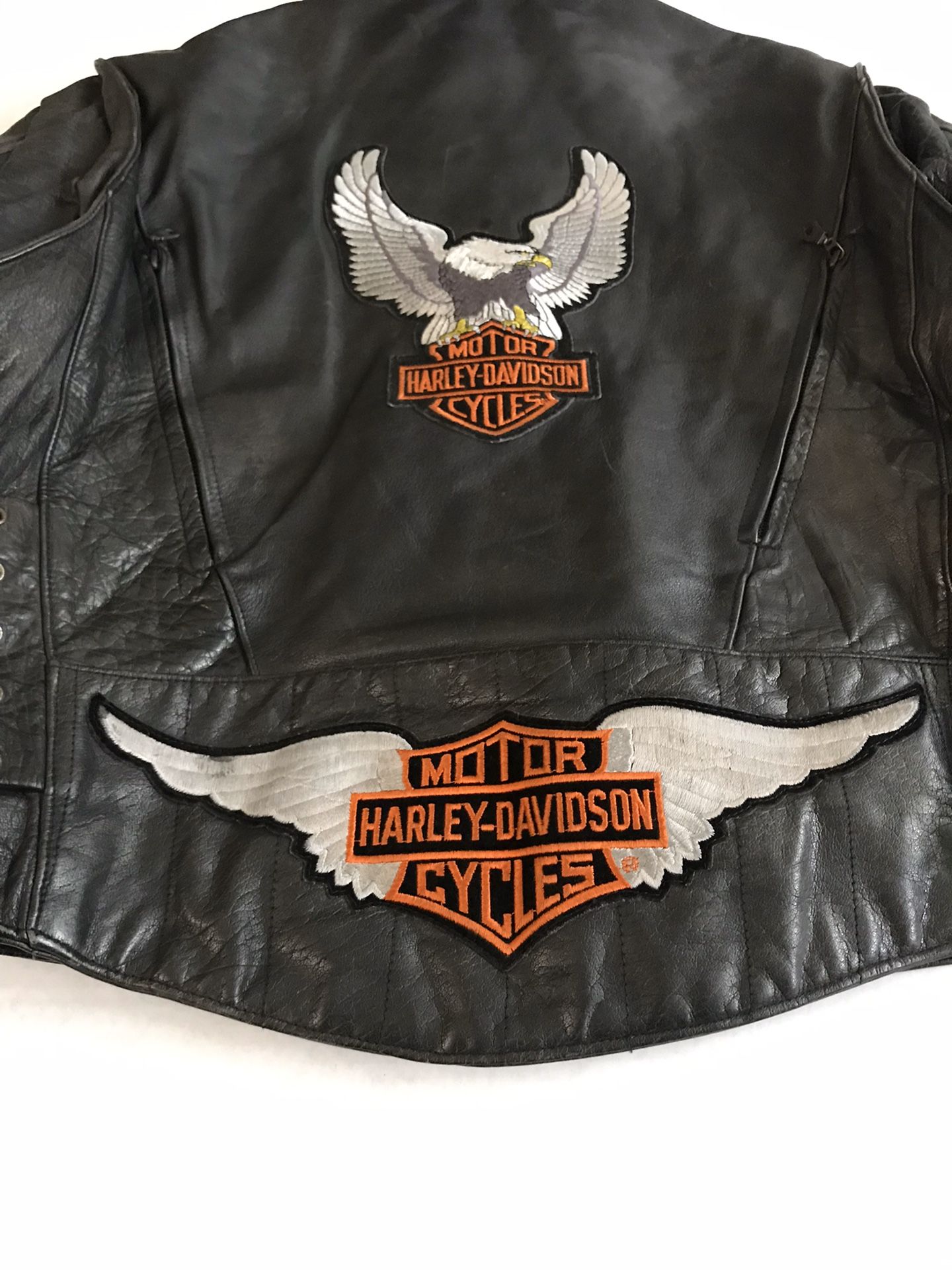 Harley-Davidson Patched Heavy Leather Jacket