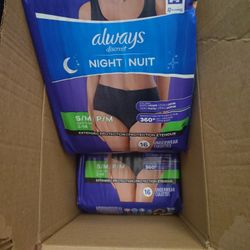 Always Discreet Night Underwear – 3 Packs (16ct Each, S/M)