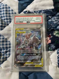 PSA 10 Mewtwo & Mew GX SM191 Full Art Promo