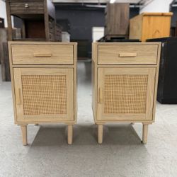 See page for similar dresser - 2 Rattan Matching Nightstands/ Nightstand Set / End Tables / Side Tables