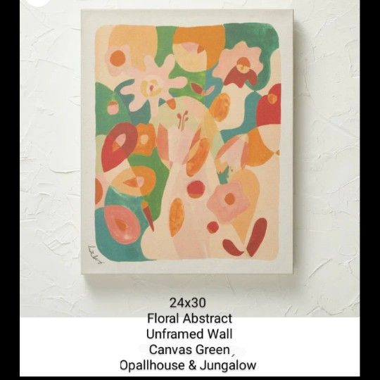 Brand New Opallhouse & Jungalow 24x30 Floral Abstract