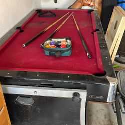 Pool Table, Air Hockey Deluxe Table