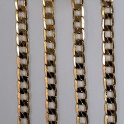 10 Yards Cuban Link Chain. Electro Plated Gold Chain. / 10 Yardas Cadena Cuban En Baño De Oro