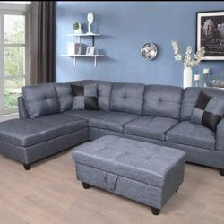 Sectional and ottoman