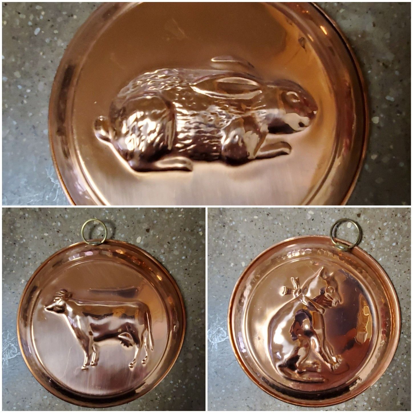 Copper Jello Mold 5in - Pate Mold or Wall Art Old Dutch International ODI