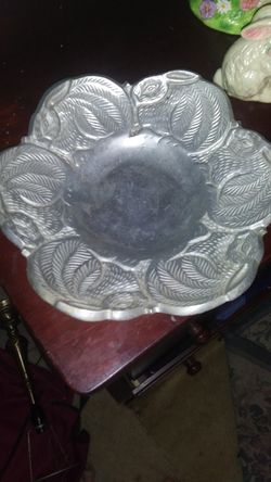 Solid pewter bunny bowl