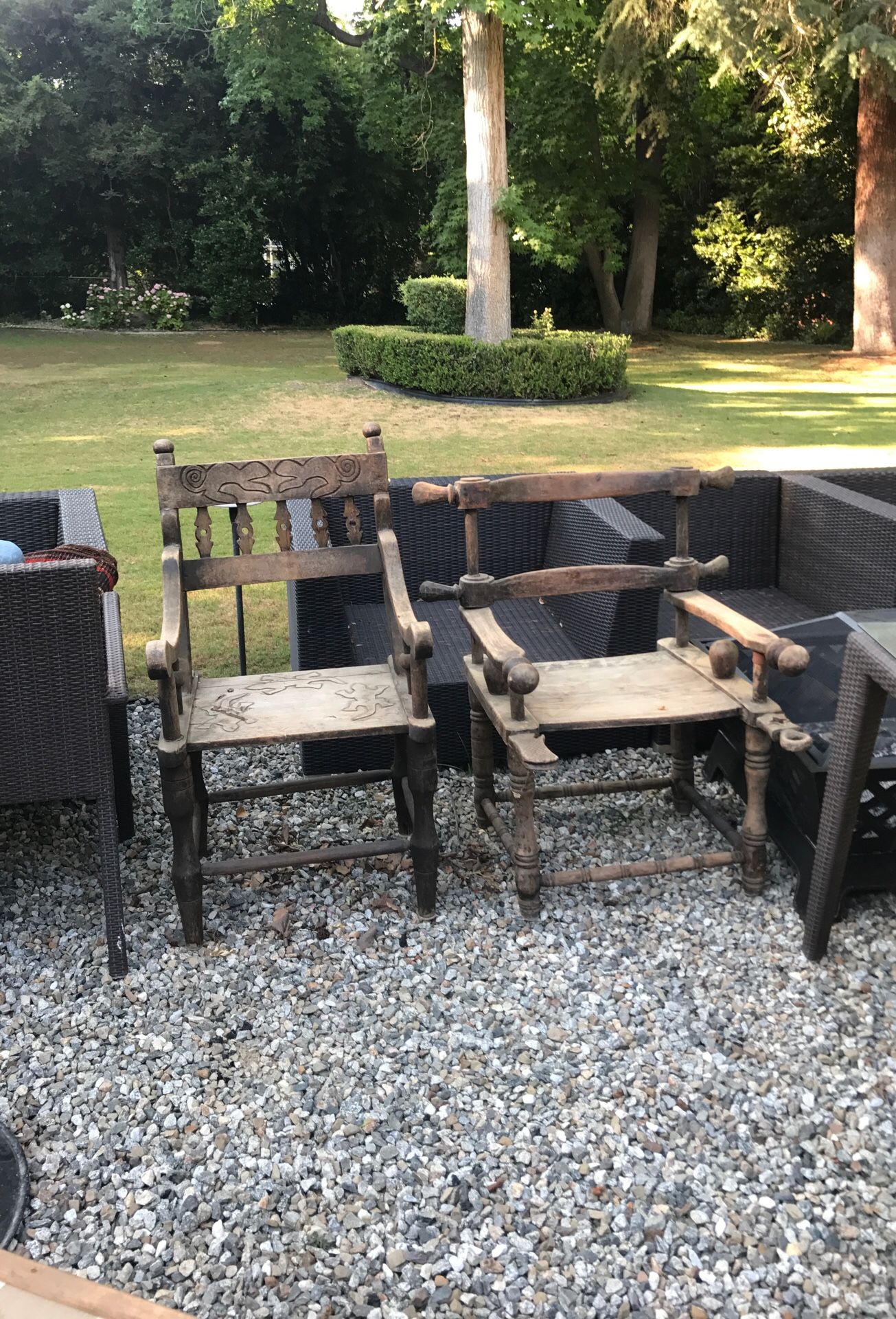 Two African chairs