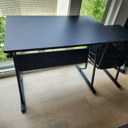 Art Desk with Side Table and Fabric