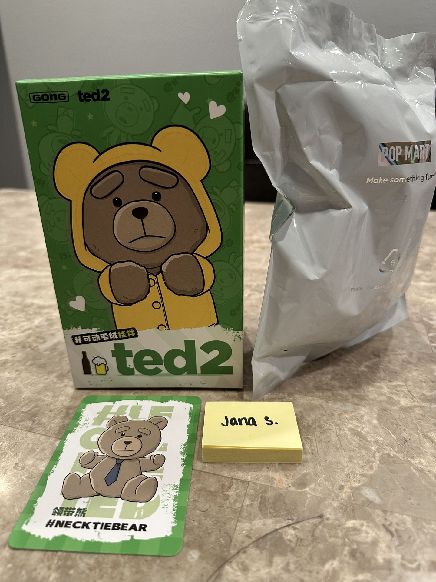 Pop Mart Ted 2 Plush Pendant — Necktie Bear 💙
