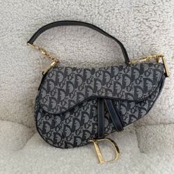 Authentic Vintage Christian Dior Saddle Bag ( Gold hardware) 