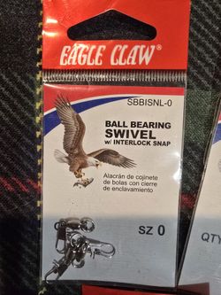 5 pks Eagle Claw Ball Bearing Swivel