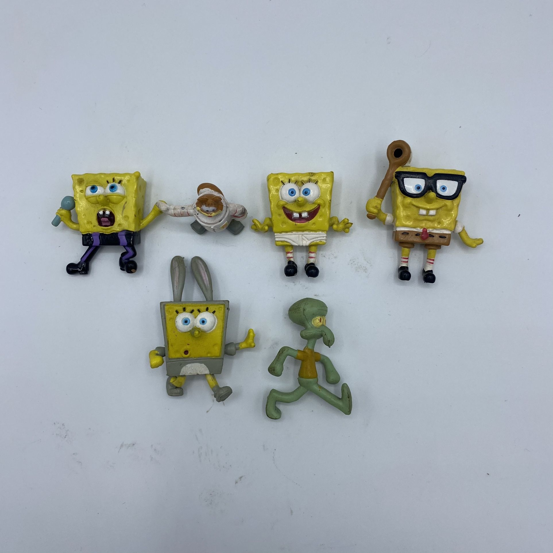 2003 Nickelodeon Spongebob Squarepants 6 Mini Figure Lot Viacom 2"
