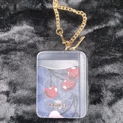 Coach Blue Cherry Wallet