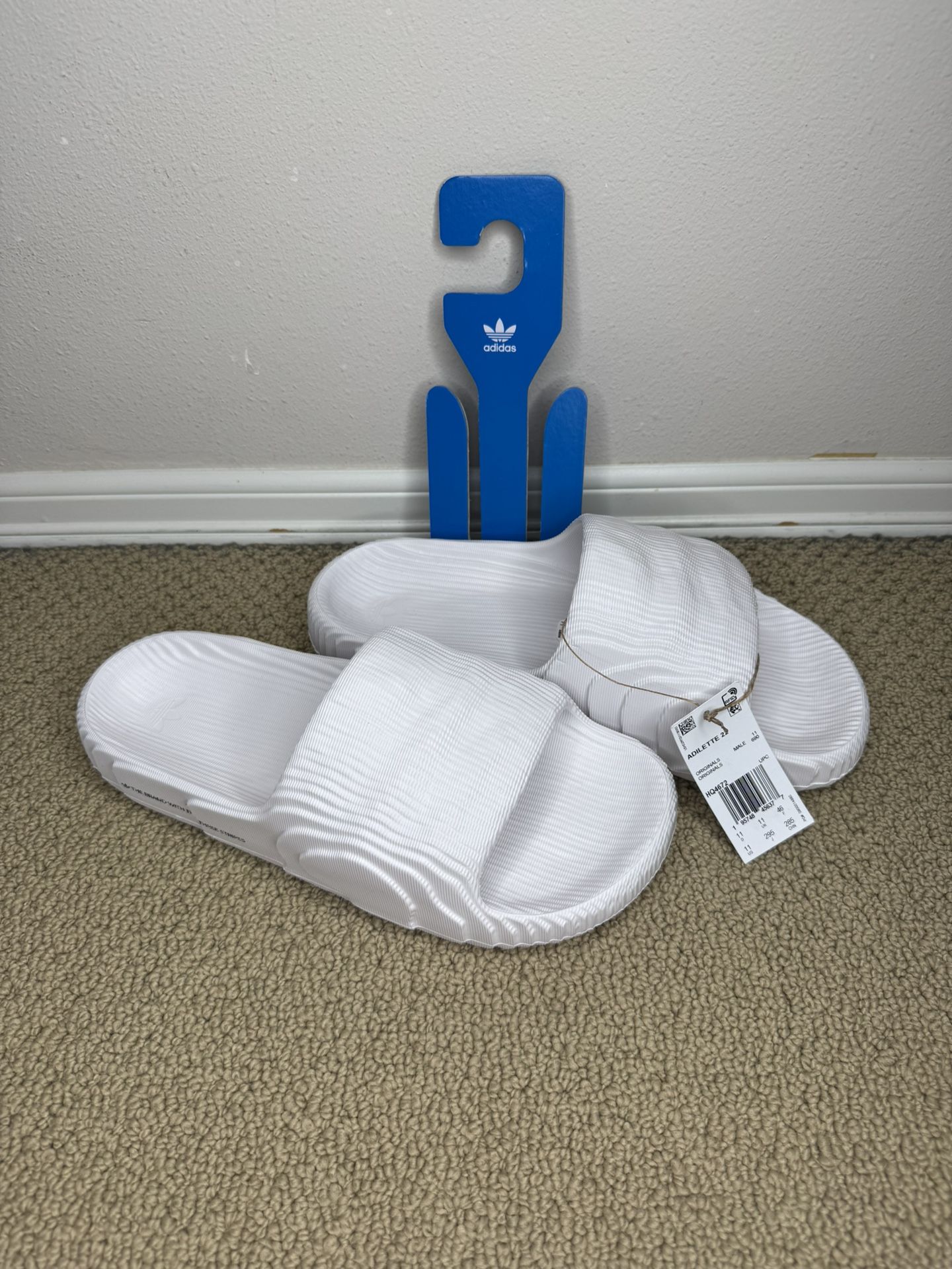 PRICE FIRM Adidas Adilette 22 Comfort Slides White (Men’s Size 11)