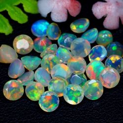 Welo Opal 5.40Ct Calibrate 4.0mm Ethiopia Rainbow Flash Welo Opal 