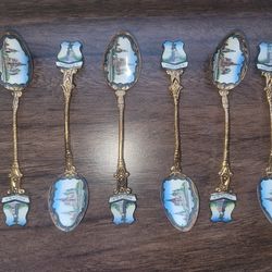 Pure authentic Russian decrotive spoons from Moscow
