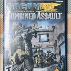 SOCOM: US Navy Seals- Combined Assault (PS2, 2006) With Manual Black Label