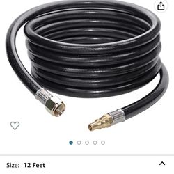 DOZYANT 12 FT RV Propane Quick Connect Hose for RV to Grill, BBQ Quick Release LP Gas Line for Camp Chef Stove, Pit Boss Burner - 3/8 Female Flare Fit