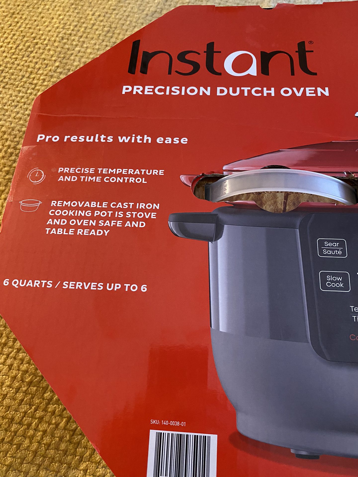 Instant Electric Round Dutch Oven, 6-Quart 1500W, From