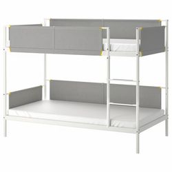 VITVAL Bunk bed frame, white/light gray FOR SALE ****ASKING $100 OBO****