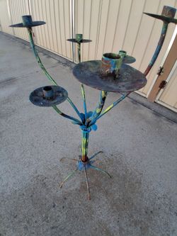 Metal yard art