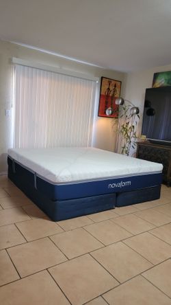 VERY NICE LIKE NEW KING SIZE NOVAFORM MATTRESS AND BOXSPRINGS FOR SALE! IN EXCELLENT CONDITION, FREE DELIVERY