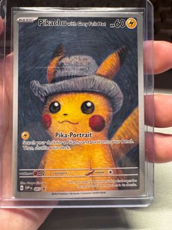 Pikachu with Grey Felt Hat “Van Gogh Pikachu”