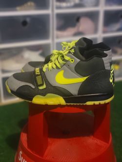 NIKE  DJ CLARK KENT AiR TRAiNER 1 2008 PREMiUM 112 NEON VOLT 3M ELEPHANT Size 12