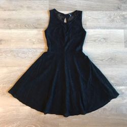 NEW Women Elegant Sexy Lace All Over Black Dress Size XS-S
