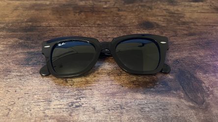 Unisex Ray-Ban State Street Square Sunglasses - Black/Green