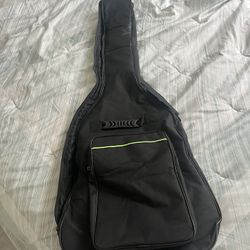 Electric Guitar Bass Case w Back & Hand Straps