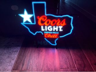 Coors light Texas neon