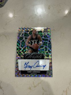 2024-25 Panini Mosaic Terry Cummings Scripts Green Mosaic Prizm Autograph