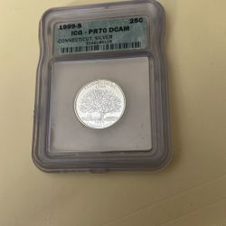 1999 S  Connecticut Silver Coin
