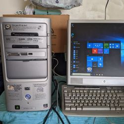 HP Complete Computer With Win10 CD DVD RW Keyboard Mouse And Monitor Works Great Can Test 