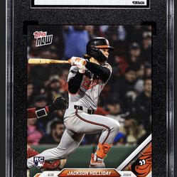 Jackson Holliday 2024 Topps Now #61 Baltimore Orioles RC SGC 10GM Mint