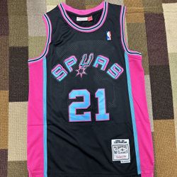 Tim Duncan San Antonio Spurs Retro Basketball Jersey