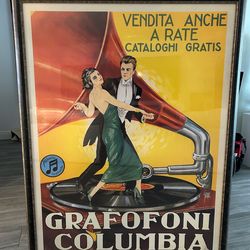 Grafofoni Columbia framed print