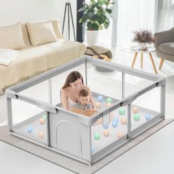 Play pen 50”x50” with pull up rings