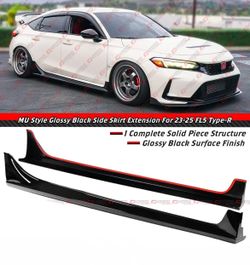 23-26 Honda Civic Type-R MU Style Gloss Black Side Skirts