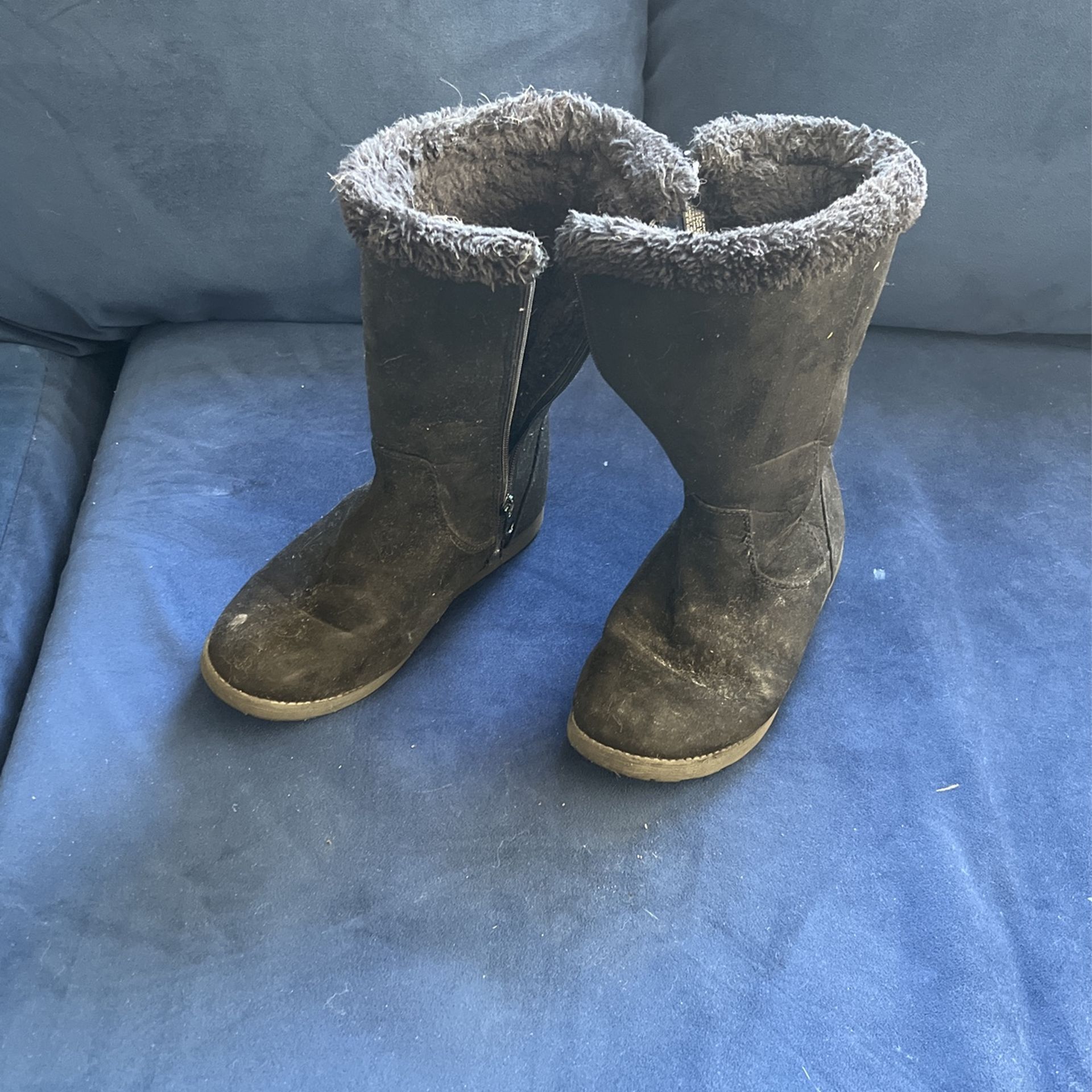 Cat And Jack Girls Black Boots Size 5