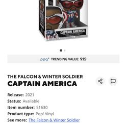 FUNKO - Captain America - The Falcon and  the Winter Soldier #814 $5