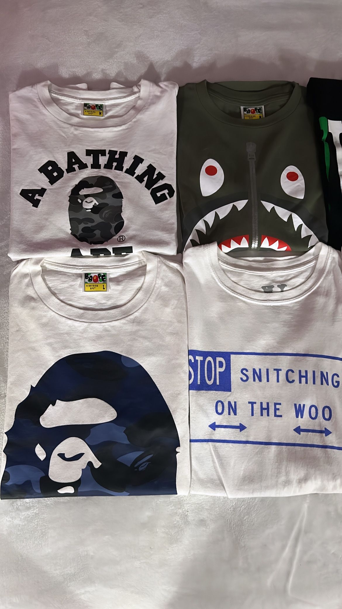 Bape, Vlone, Capn on melrose T-Shirts.