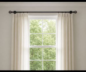 Set of 3 Adjustable Matte Bronze Curtain Rods – 36”–72” – Complete with Hardware