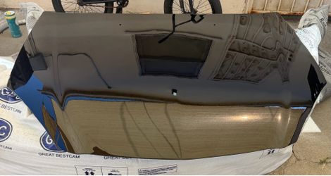 Acura Rsx Dc5 Type S Hood - Vis Carbon Fiber Recently Painted in Nighthawk Black Pearl